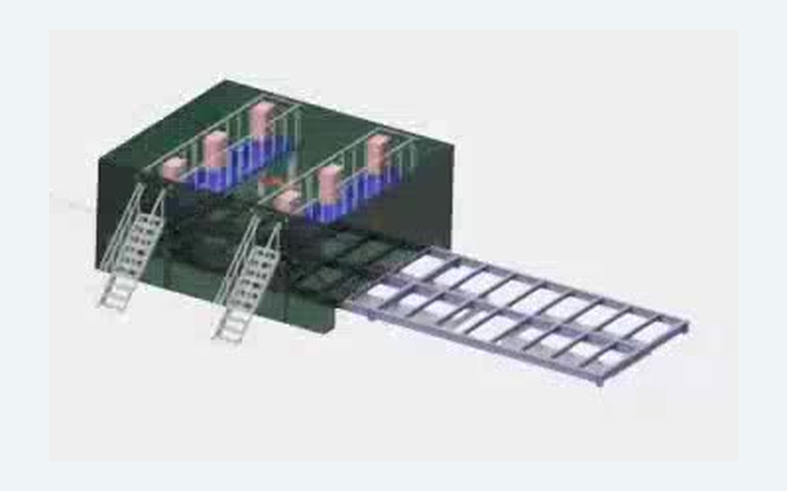 Three-dimensional modular manufacturing system layout